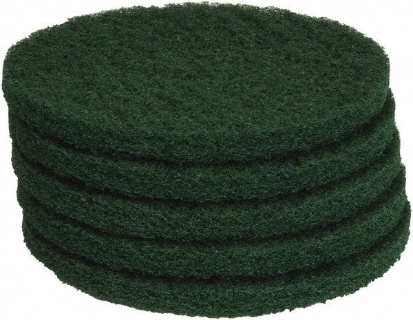 PRO-SOURCE - Stripping Pad - 13" Machine, Green Pad, Polyester - Industrial Tool & Supply