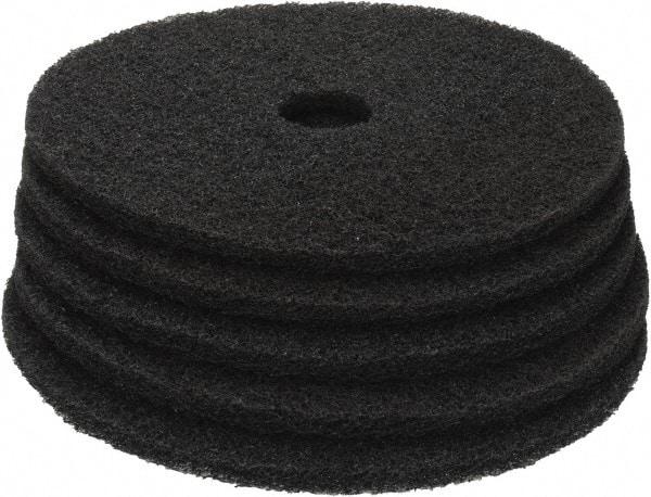 PRO-SOURCE - Stripping Pad - 20" Machine, Black Pad, Polyester - Industrial Tool & Supply