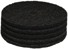 PRO-SOURCE - Stripping Pad - 17" Machine, Black Pad, Polyester - Industrial Tool & Supply