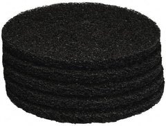 PRO-SOURCE - Stripping Pad - 14" Machine, Black Pad, Polyester - Industrial Tool & Supply
