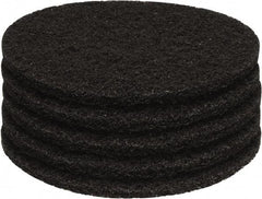 PRO-SOURCE - Stripping Pad - 13" Machine, Black Pad, Polyester - Industrial Tool & Supply
