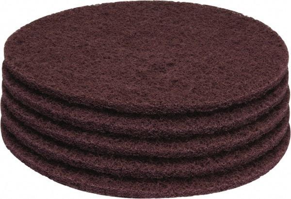 PRO-SOURCE - Stripping Pad - 17" Machine, Maroon Pad, Polyester - Industrial Tool & Supply