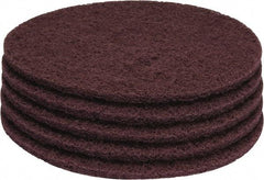PRO-SOURCE - Stripping Pad - 17" Machine, Maroon Pad, Polyester - Industrial Tool & Supply