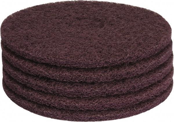 PRO-SOURCE - Stripping Pad - 15" Machine, Maroon Pad, Polyester - Industrial Tool & Supply