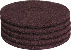 PRO-SOURCE - Stripping Pad - 15" Machine, Maroon Pad, Polyester - Industrial Tool & Supply