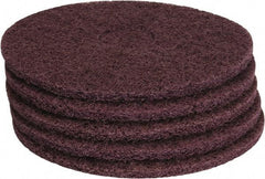 PRO-SOURCE - Stripping Pad - 14" Machine, Maroon Pad, Polyester - Industrial Tool & Supply