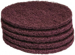 PRO-SOURCE - Stripping Pad - 13" Machine, Maroon Pad, Polyester - Industrial Tool & Supply