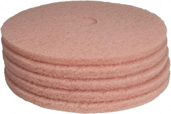 PRO-SOURCE - Polishing Pad - 20" Machine, Pink Pad, Polyester - Industrial Tool & Supply