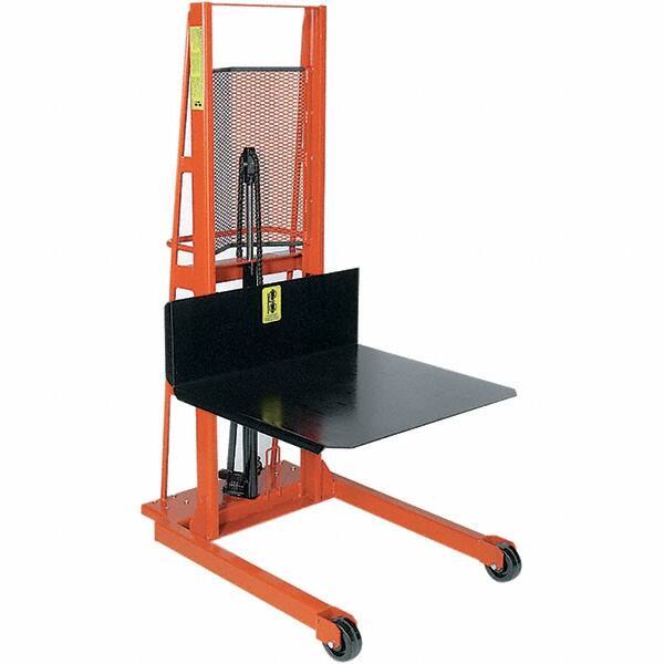 Wesco Industrial Products - 1,000 Lb Capacity, 60" Lift Height, Steel Stacker Manually Operated Lift - Industrial Tool & Supply