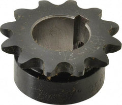 Browning - 12 Teeth, 3/8" Chain Pitch, Chain Size 35, Finished Bore Sprocket - 3/4" Bore Diam, 1.449" Pitch Diam, 1.63" Outside Diam - Industrial Tool & Supply