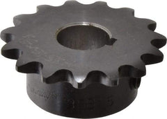 Browning - 15 Teeth, 3/8" Chain Pitch, Chain Size 35, Finished Bore Sprocket - 5/8" Bore Diam, 1.804" Pitch Diam, 1.99" Outside Diam - Industrial Tool & Supply
