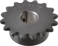 Browning - 16 Teeth, 3/8" Chain Pitch, Chain Size 35, Finished Bore Sprocket - 5/8" Bore Diam, 1.922" Pitch Diam, 2.11" Outside Diam - Industrial Tool & Supply