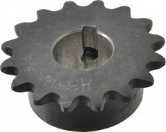 Browning - 16 Teeth, 3/8" Chain Pitch, Chain Size 35, Finished Bore Sprocket - 3/4" Bore Diam, 1.922" Pitch Diam, 2.11" Outside Diam - Industrial Tool & Supply