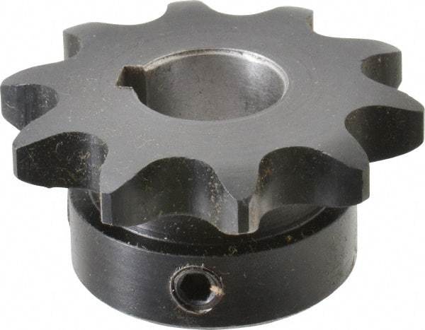 Browning - 10 Teeth, 1/2" Chain Pitch, Chain Size 40, Finished Bore Sprocket - 5/8" Bore Diam, 1.618" Pitch Diam, 1.84" Outside Diam - Industrial Tool & Supply