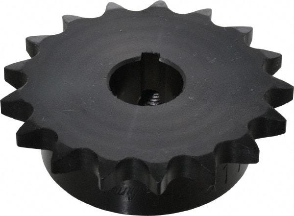 Browning - 17 Teeth, 1/2" Chain Pitch, Chain Size 40, Finished Bore Sprocket - 3/4" Bore Diam, 2.721" Pitch Diam, 2.96" Outside Diam - Industrial Tool & Supply