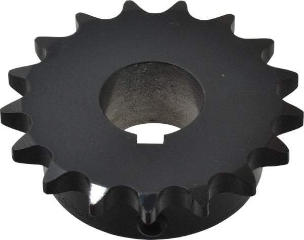 Browning - 17 Teeth, 1/2" Chain Pitch, Chain Size 40, Finished Bore Sprocket - 1" Bore Diam, 2.721" Pitch Diam, 2.96" Outside Diam - Industrial Tool & Supply