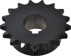 Browning - 17 Teeth, 1/2" Chain Pitch, Chain Size 40, Finished Bore Sprocket - 1" Bore Diam, 2.721" Pitch Diam, 2.96" Outside Diam - Industrial Tool & Supply