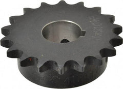Browning - 18 Teeth, 1/2" Chain Pitch, Chain Size 40, Finished Bore Sprocket - 1" Bore Diam, 2.879" Pitch Diam, 3.14" Outside Diam - Industrial Tool & Supply