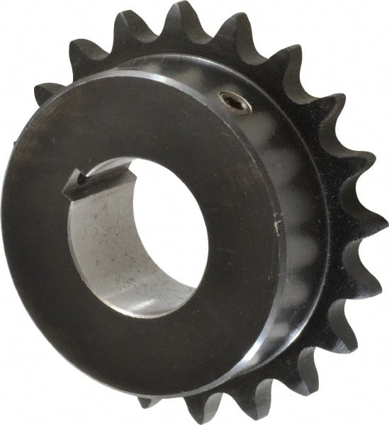 Browning - 20 Teeth, 1/2" Chain Pitch, Chain Size 40, Finished Bore Sprocket - 1-1/4" Bore Diam, 3.196" Pitch Diam, 3.45" Outside Diam - Industrial Tool & Supply