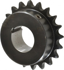 Browning - 20 Teeth, 1/2" Chain Pitch, Chain Size 40, Finished Bore Sprocket - 1-1/4" Bore Diam, 3.196" Pitch Diam, 3.45" Outside Diam - Industrial Tool & Supply