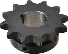 Browning - 12 Teeth, 5/8" Chain Pitch, Chain Size 50, Finished Bore Sprocket - 1" Bore Diam, 2.415" Pitch Diam, 2.7" Outside Diam - Industrial Tool & Supply