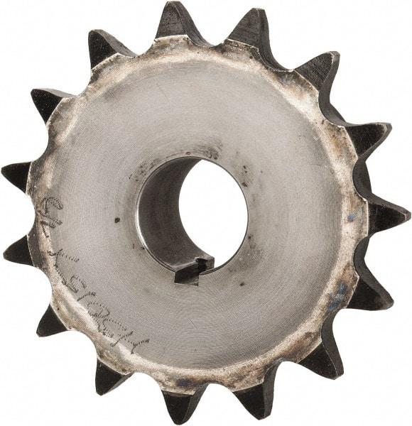 Browning - 15 Teeth, 5/8" Chain Pitch, Chain Size 50, Finished Bore Sprocket - 7/8" Bore Diam, 3" Pitch Diam, 3.32" Outside Diam - Industrial Tool & Supply