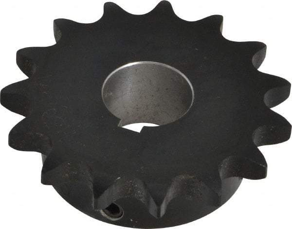 Browning - 15 Teeth, 5/8" Chain Pitch, Chain Size 50, Finished Bore Sprocket - 1" Bore Diam, 3" Pitch Diam, 3.32" Outside Diam - Industrial Tool & Supply