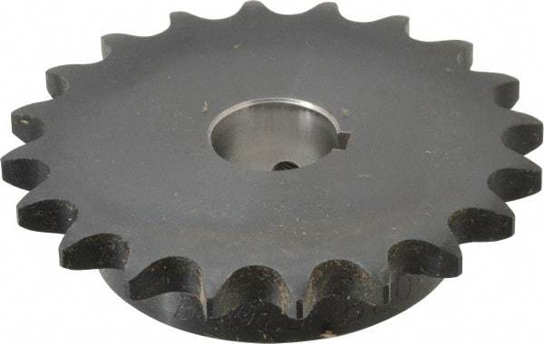 Browning - 20 Teeth, 5/8" Chain Pitch, Chain Size 50, Finished Bore Sprocket - 1" Bore Diam, 4" Pitch Diam, 4.32" Outside Diam - Industrial Tool & Supply