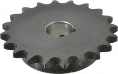 Browning - 20 Teeth, 5/8" Chain Pitch, Chain Size 50, Finished Bore Sprocket - 1" Bore Diam, 4" Pitch Diam, 4.32" Outside Diam - Industrial Tool & Supply