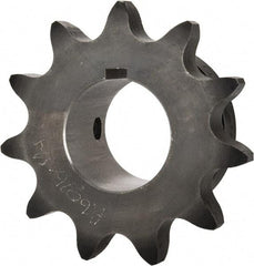 Browning - 11 Teeth, 3/4" Chain Pitch, Chain Size 60, Finished Bore Sprocket - 1-1/4" Bore Diam, 2.662" Pitch Diam, 2.96" Outside Diam - Industrial Tool & Supply