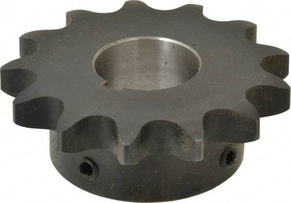 Browning - 13 Teeth, 3/4" Chain Pitch, Chain Size 60, Finished Bore Sprocket - 1-1/4" Bore Diam, 3.134" Pitch Diam, 3.45" Outside Diam - Industrial Tool & Supply
