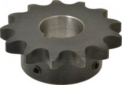 Browning - 13 Teeth, 3/4" Chain Pitch, Chain Size 60, Finished Bore Sprocket - 1-1/4" Bore Diam, 3.134" Pitch Diam, 3.45" Outside Diam - Industrial Tool & Supply