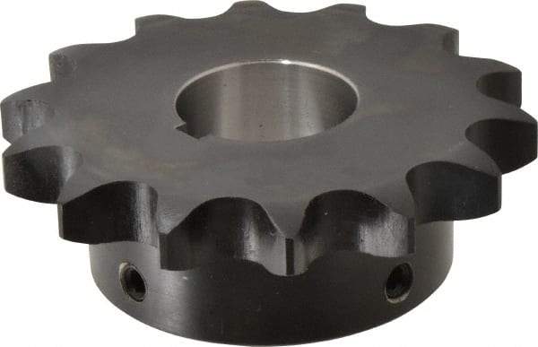 Browning - 14 Teeth, 3/4" Chain Pitch, Chain Size 60, Finished Bore Sprocket - 1-1/4" Bore Diam, 3.371" Pitch Diam, 3.74" Outside Diam - Industrial Tool & Supply