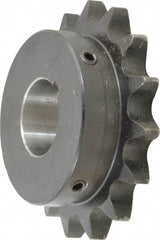Browning - 15 Teeth, 3/4" Chain Pitch, Chain Size 60, Finished Bore Sprocket - 1-1/4" Bore Diam, 3.607" Pitch Diam, 3.98" Outside Diam - Industrial Tool & Supply