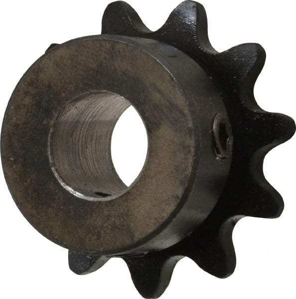 Browning - 11 Teeth, 3/8" Chain Pitch, Chain Size 35, Finished Bore Sprocket - 1/2" Bore Diam, 1.331" Pitch Diam, 1-1/2" Outside Diam - Industrial Tool & Supply
