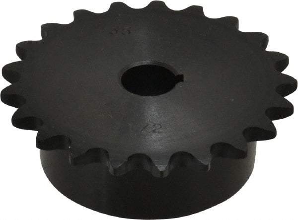 Browning - 21 Teeth, 3/8" Chain Pitch, Chain Size 35, Finished Bore Sprocket - 1/2" Bore Diam, 2.516" Pitch Diam, 2.7" Outside Diam - Industrial Tool & Supply
