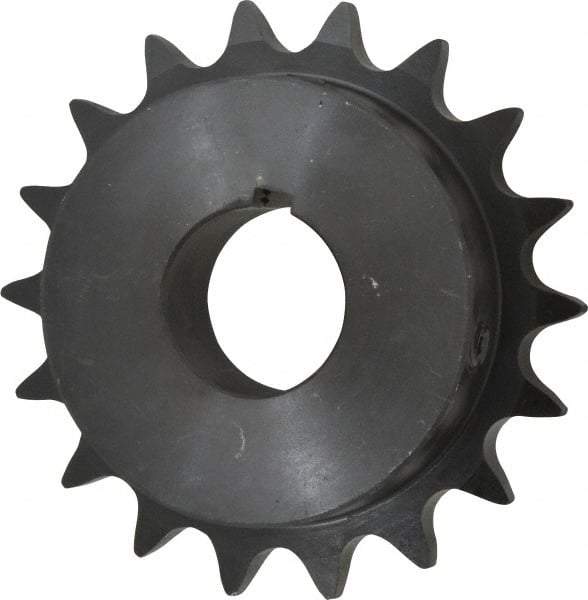 Browning - 18 Teeth, 5/8" Chain Pitch, Chain Size 50, Finished Bore Sprocket - 1-3/16" Bore Diam, 3.599" Pitch Diam, 3.92" Outside Diam - Industrial Tool & Supply