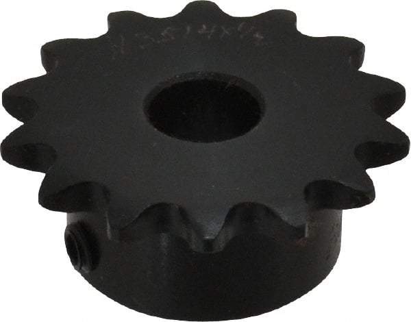Browning - 14 Teeth, 3/8" Chain Pitch, Chain Size 35, Finished Bore Sprocket - 1/2" Bore Diam, 1.685" Pitch Diam, 1.87" Outside Diam - Industrial Tool & Supply