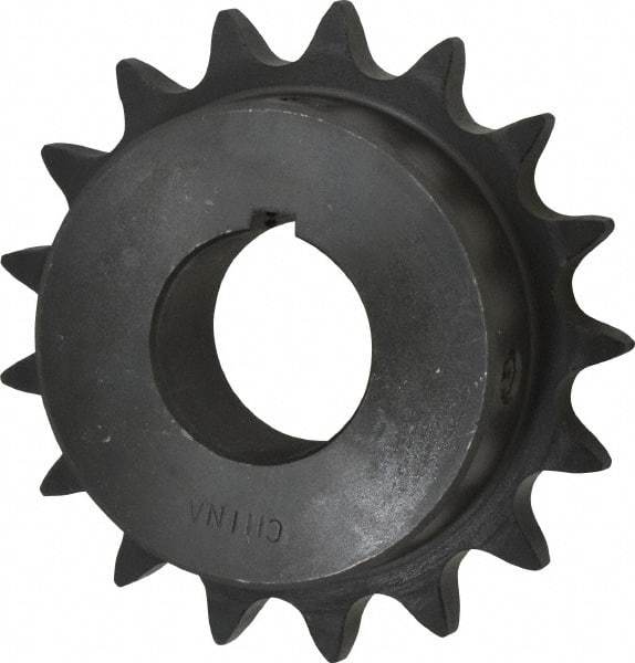Browning - 17 Teeth, 5/8" Chain Pitch, Chain Size 50, Finished Bore Sprocket - 1-1/4" Bore Diam, 3.401" Pitch Diam, 3.72" Outside Diam - Industrial Tool & Supply