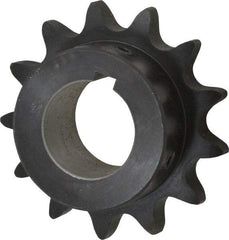 Browning - 13 Teeth, 3/4" Chain Pitch, Chain Size 60, Finished Bore Sprocket - 1-3/8" Bore Diam, 3.134" Pitch Diam, 3.45" Outside Diam - Industrial Tool & Supply