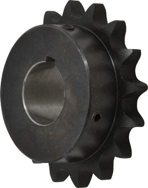Browning - 16 Teeth, 3/4" Chain Pitch, Chain Size 60, Finished Bore Sprocket - 1-3/8" Bore Diam, 3-27/32" Pitch Diam, 4.22" Outside Diam - Industrial Tool & Supply
