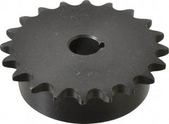 Browning - 20 Teeth, 1/2" Chain Pitch, Chain Size 41, Finished Bore Sprocket - 5/8" Bore Diam, 3.196" Pitch Diam, 3.45" Outside Diam - Industrial Tool & Supply
