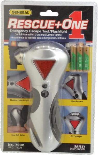 General - 1 Piece, Rescue One 4-Function Emergency Auto Escape Tool - For Use with All Vehicles - Industrial Tool & Supply