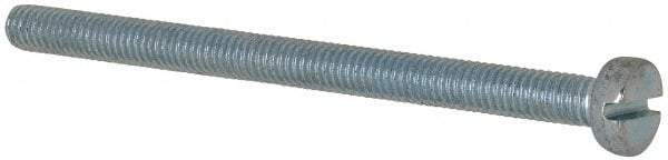 Value Collection - M3x0.50, 40mm Length Under Head Slotted Drive Machine Screw - Cheese Head, Grade 4.8 Steel, Zinc-Plated Finish, Without Washer - Industrial Tool & Supply
