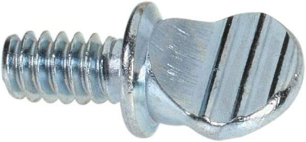 Value Collection - #6-32 Oval Shoulder Steel Thumb Screw - 1/4" OAL, 0.29" Head Height, Zinc-Plated Finish - Industrial Tool & Supply