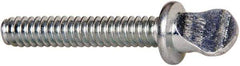 Value Collection - #6-32 Oval Shoulder Steel Thumb Screw - 3/4" OAL, 0.29" Head Height, Zinc-Plated Finish - Industrial Tool & Supply