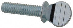 Value Collection - 5/16-18 Oval Shoulder Steel Thumb Screw - 1-1/4" OAL, 0.67" Head Height, Zinc-Plated Finish - Industrial Tool & Supply