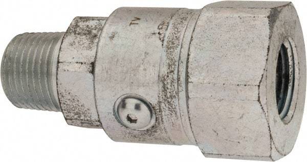 Parker - 1/2-14 NPTF Steel Hydraulic Hose Male NPT To Female NPT Swivel - 5,000 psi - Industrial Tool & Supply