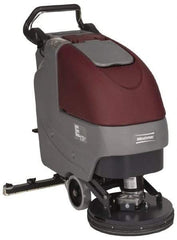 Minuteman - 17" Cleaning Width, Battery Powered Floor Scrubber - 0.75 (Brush) & 0.75 (Vacuum) hp, 180 RPM, 45" Water Lift, 12 Gal Tank Capacity, Series E17 - Industrial Tool & Supply