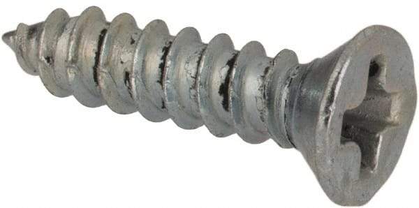 Value Collection - #2 Flat Head Phillips Sheet Metal Screw - Steel, 3/8" OAL, AISI 1016, ASME B18.6.3, ASME B18.6.4 & SAE J933, Grade 1016-1024 - Industrial Tool & Supply
